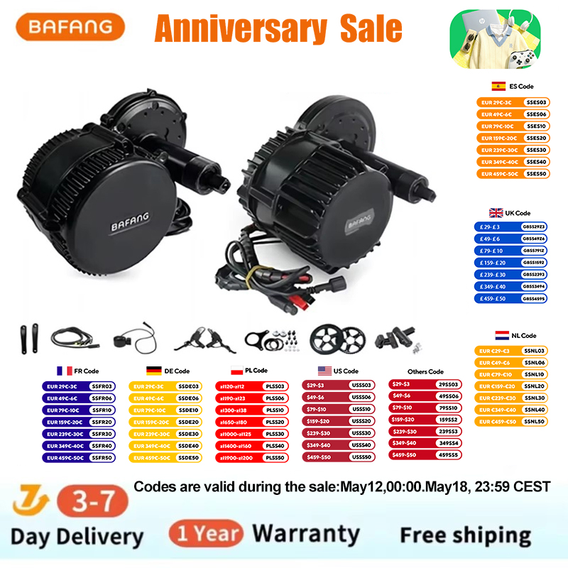 Mid Drive Conversion Kit 1000W - Bafang BBSHD 1000W 48V 68mm Mid