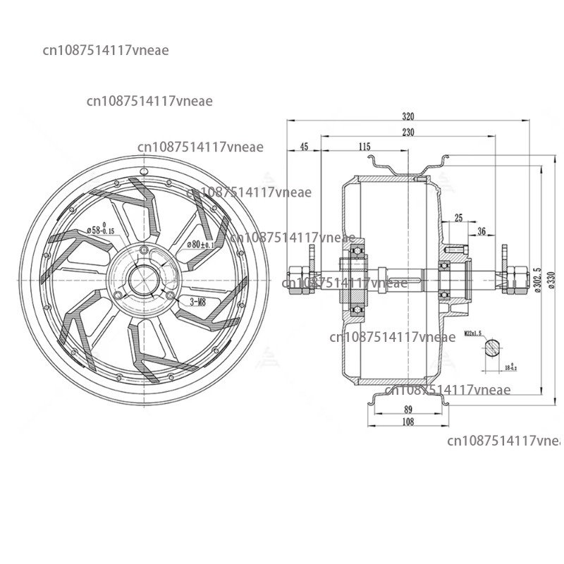 Motor 12000W 12x3.5inch QS260  - 12000W Electric Motorcycle Hub Motor review and price