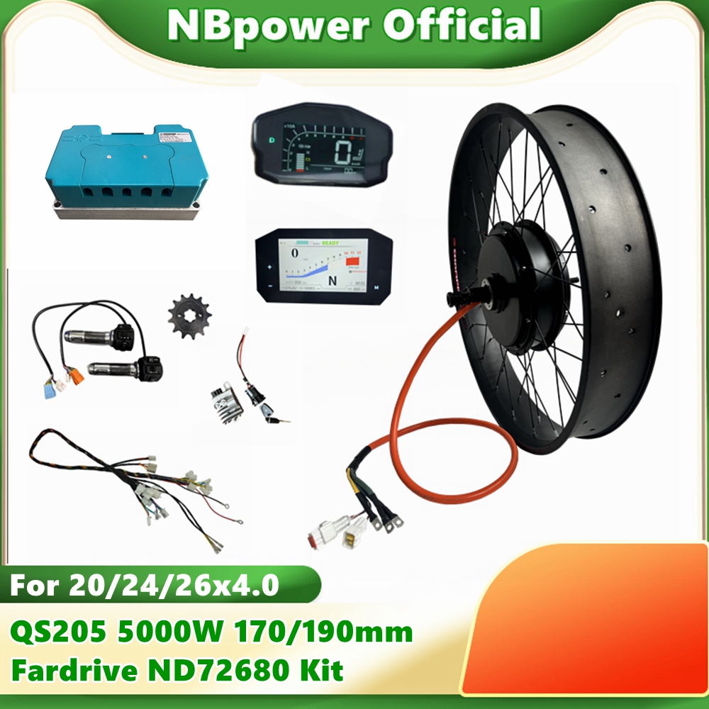 NBpower QS205 72V 5000W 170/19 - 5000W Hub Motor Kit 72V review and price