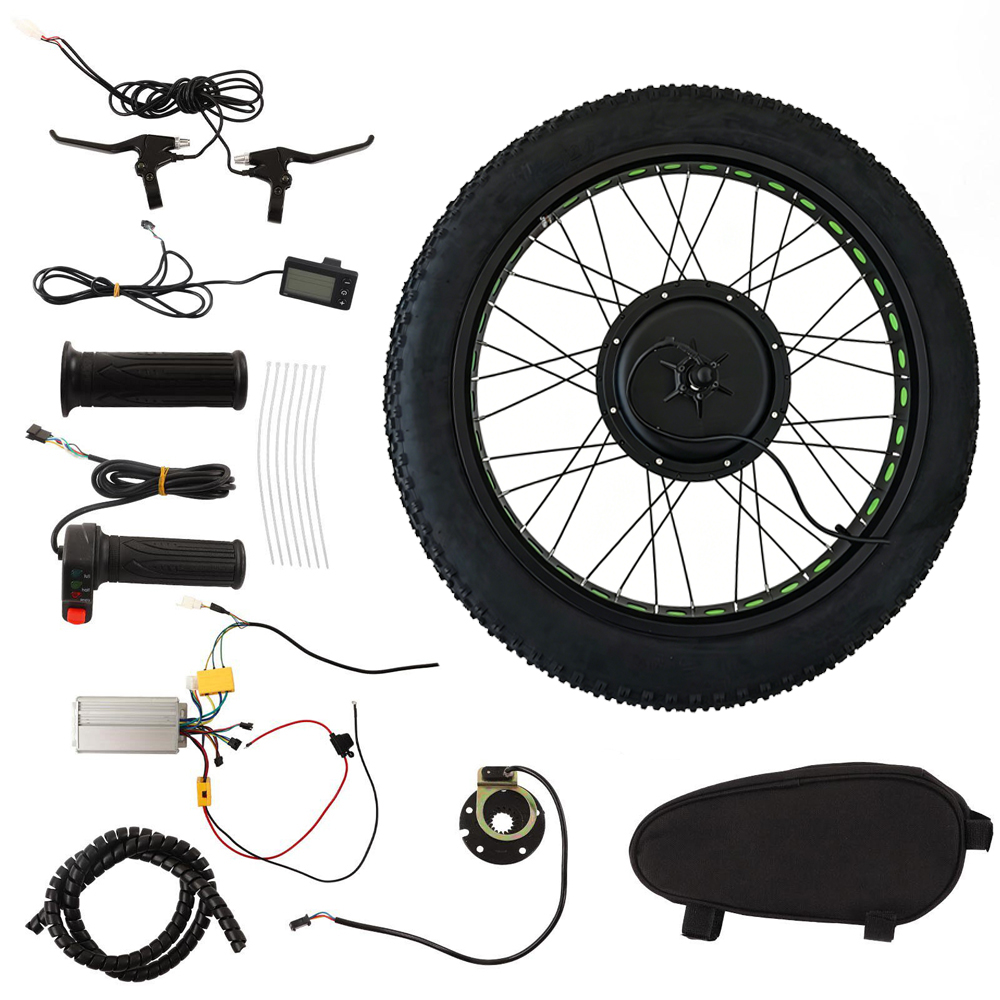 48V 1500W E-Bike Front Wheel C - Fat Tire Electric Bike Conversion Kit 1500W review and price